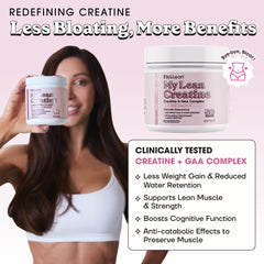 Fit & Lean Creatine women scoop highlights convenient daily serving.