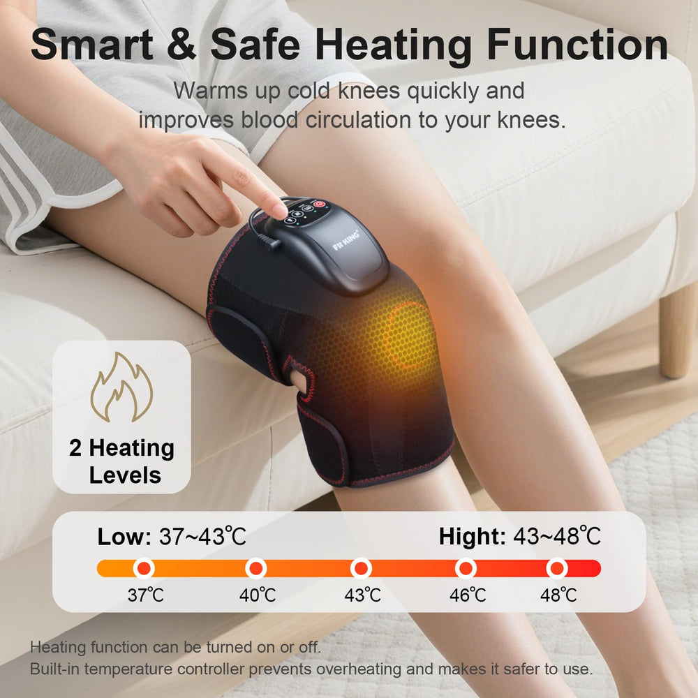 FIT KING knee massager control panel offers 3 modes for customizable massage.