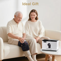 FIT KING knee massager in use plugs in for continuous session at home
