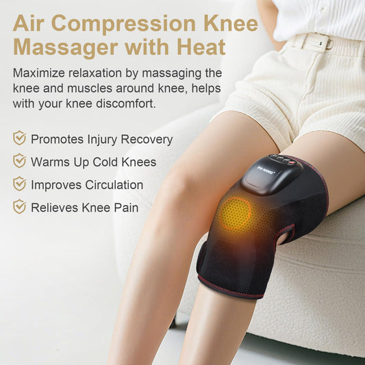 FIT KING knee massager side view easing leg tension with air compression