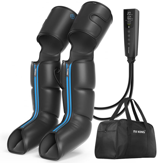 FIT KING rechargeable leg massager front view showing full-leg coverage.