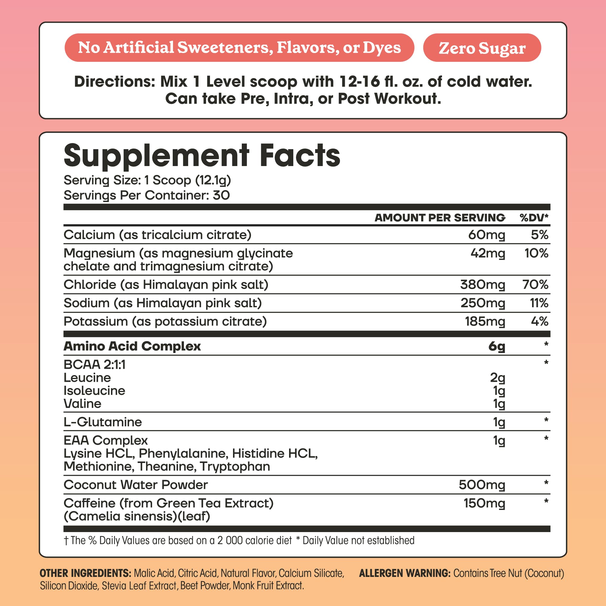 Fit & Lean Amino Hydration Plus Energy pour glass showing workout ready mix.