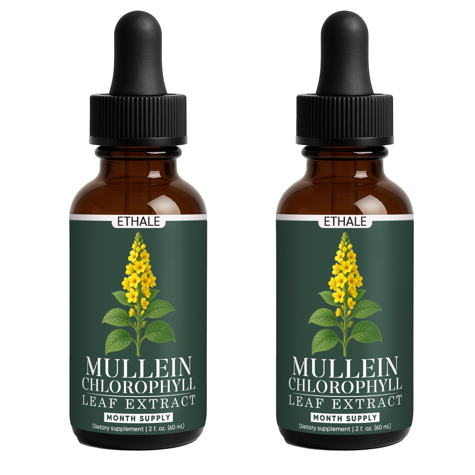 FITactic ETHALE Mullein Drops bottle front view supports daily lung care