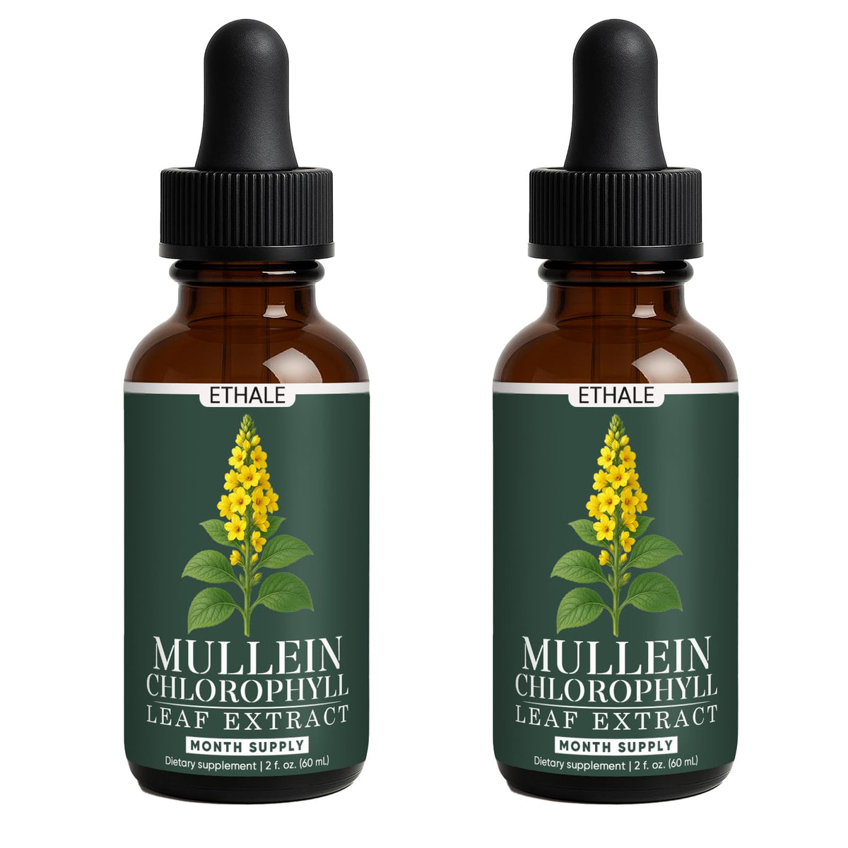 FITactic ETHALE Mullein Drops bottle front view supports daily lung care