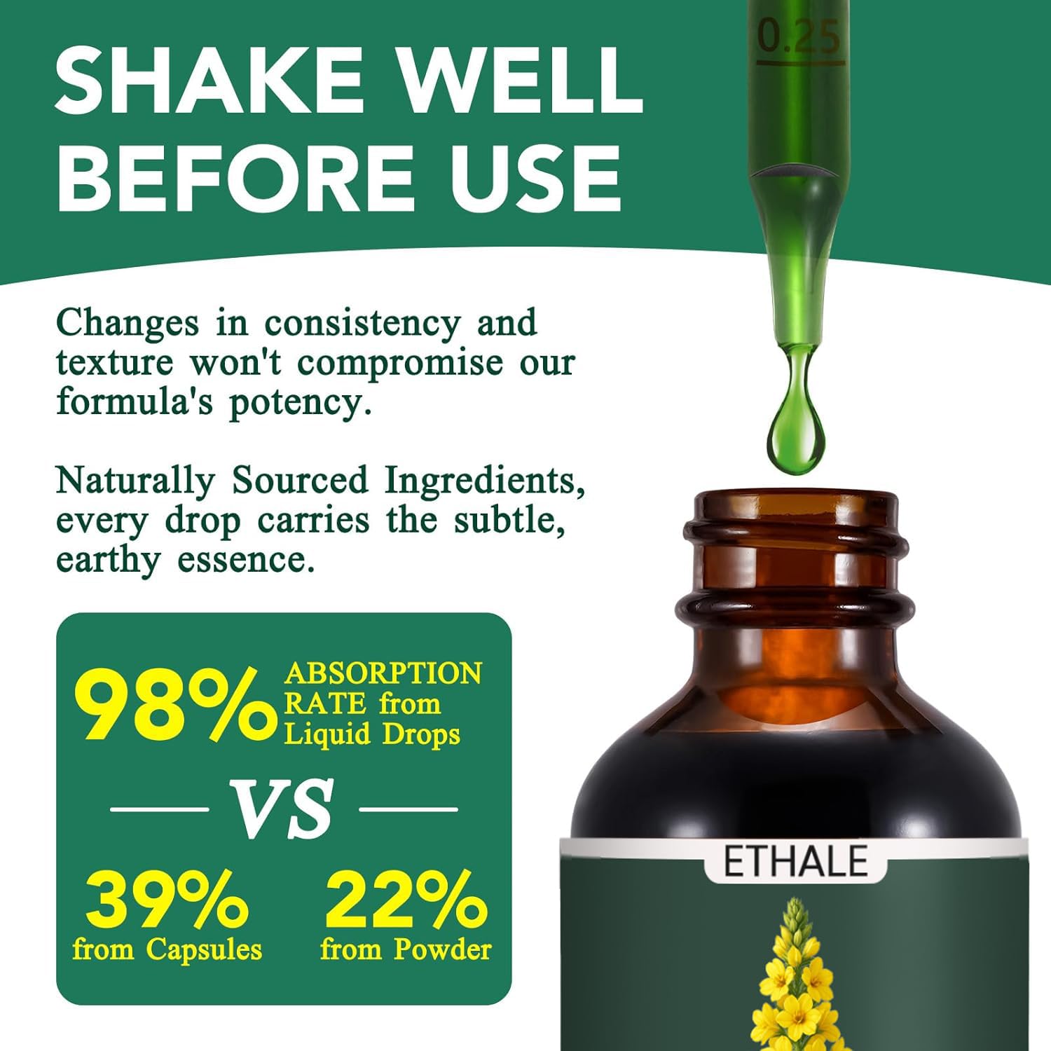Packaging image of FITactic ETHALE Mullein Drops signals reliable everyday use