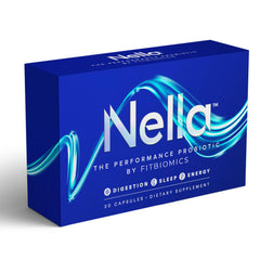 FitBiomics Nella gut-health bottle for daily probiotic balance