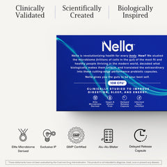 Nella third-party testing seal indicating purity and potency
