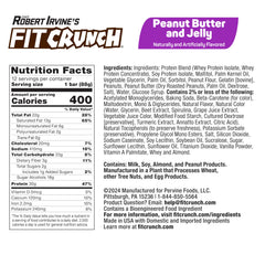 FITCRUNCH 6-layer PB&J bar close-up, showing chewy texture and layered bake.