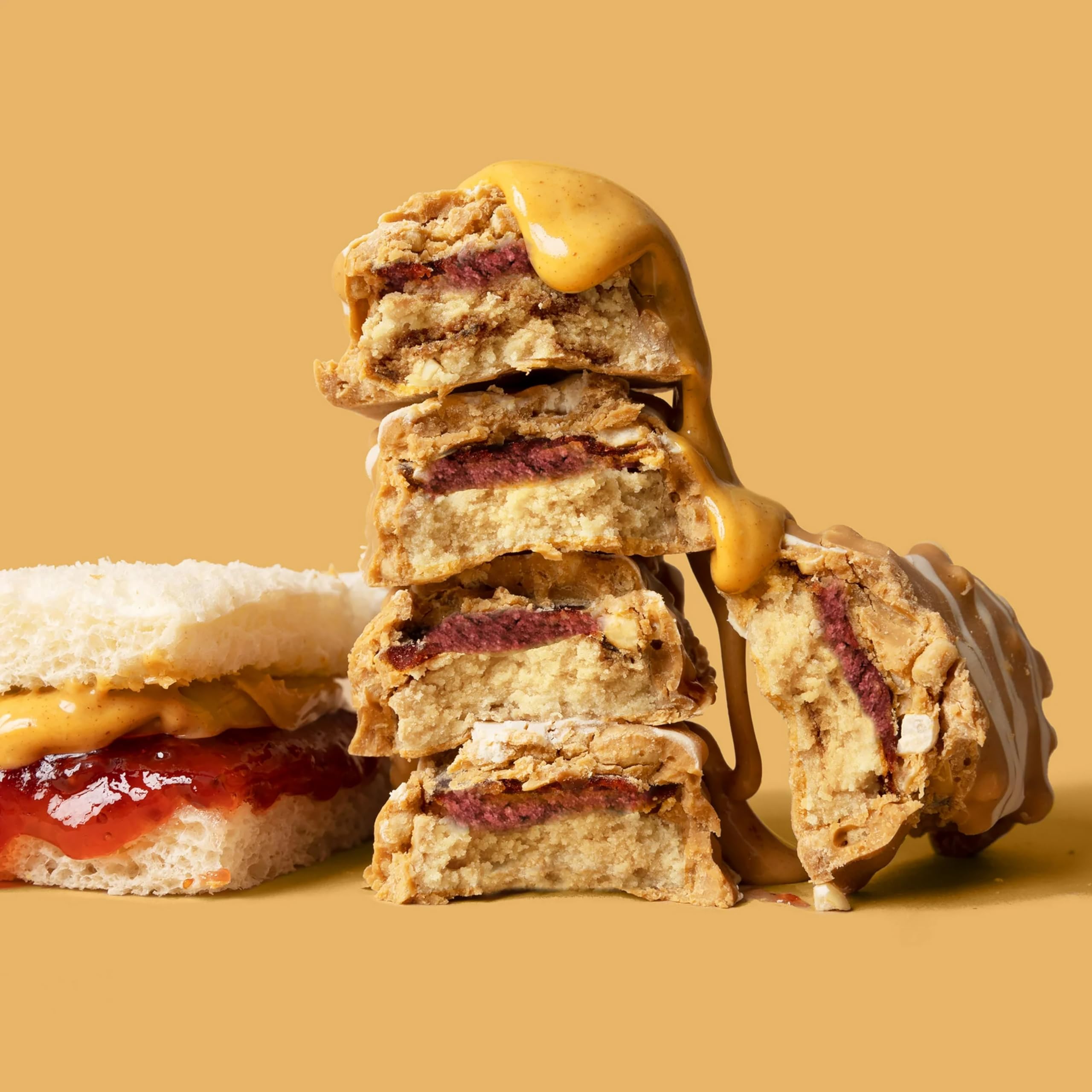FITCRUNCH PB&J bar in hand, convenient for busy mornings or on the go.
