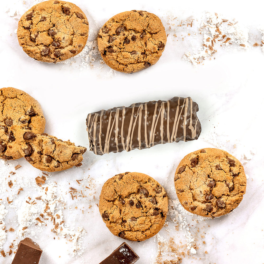 Side view of FITCRUNCH bar revealing multi-layer texture