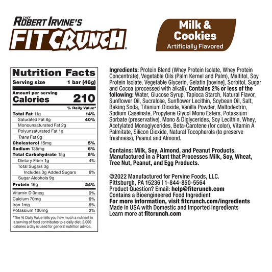 Fit Crunch six-layer baked bar cross-section reveals chewy texture.