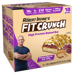 FitCrunch snack-size bar on front packaging for convenient on-the-go energy.