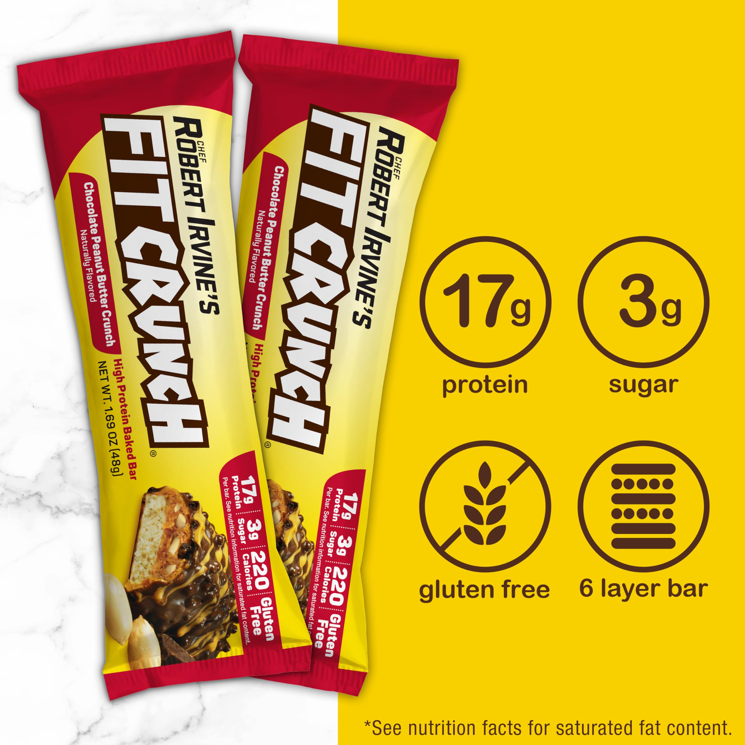 FitCrunch 17g protein bar slice showing dense texture and satisfying bite