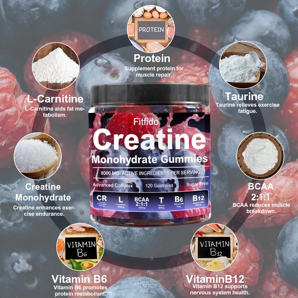 Close-up of Fitfido gummies reveals sugar-free vegan formula