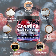 Close-up of Fitfido gummies reveals sugar-free vegan formula