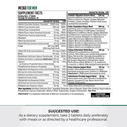 FitLife MV360 bottle top view showing compact daily multivitamin.
