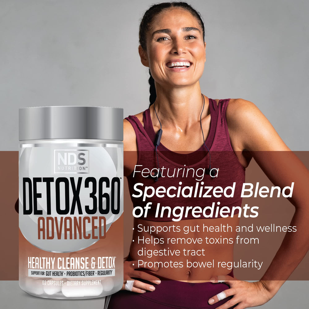 FitLife Detox360 Advanced packaging front highlights cleanse and probiotic blend.