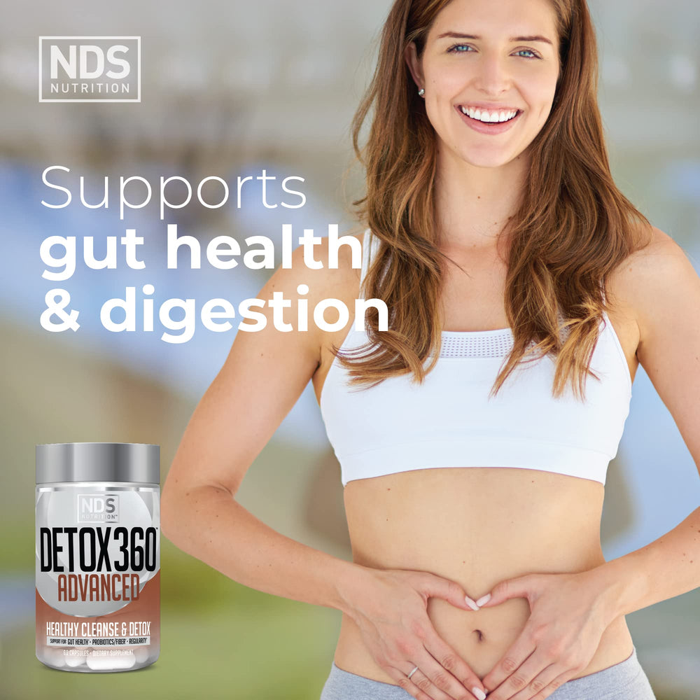 FitLife Detox360 Advanced probiotic illustration emphasizes gut balance support.