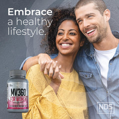 MV360 blend image hinting at vitamins, minerals, and probiotics for gut health