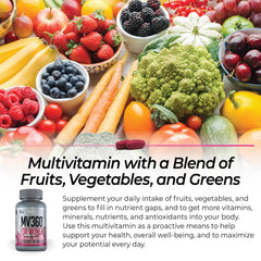 MV360 tablets close-up highlighting small, easy-to-swallow capsules suitable for daily use
