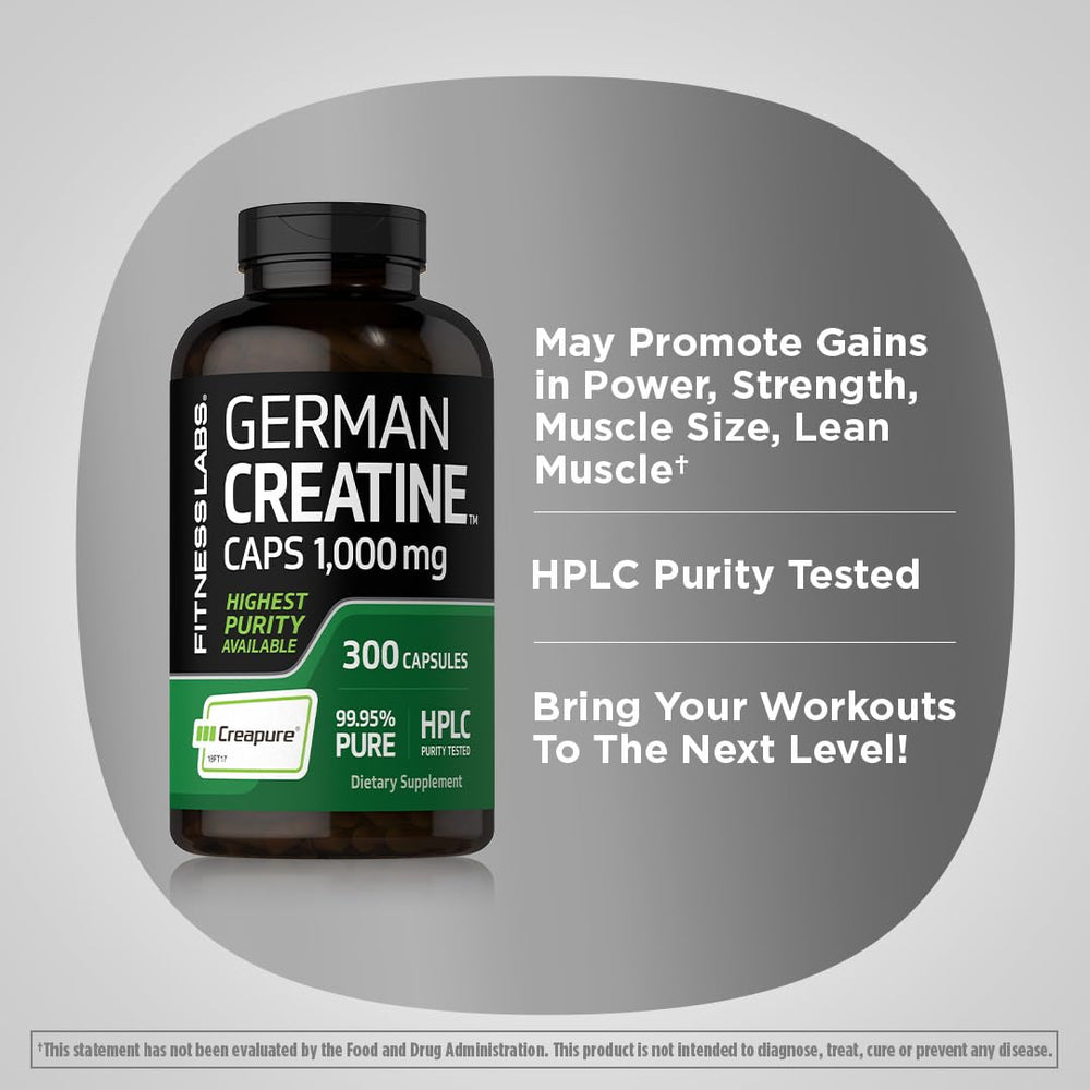 Fitness Labs Creatine Monohydrate Capsules packaging top-view showcases bottle and label