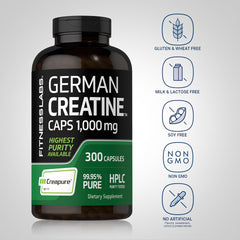 Fitness Labs Creatine Monohydrate Capsules pour closeup highlights capsule shape and dosage utility