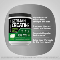 Fitness Labs creatine monohydrate powder label closeup emphasizing purity and quality.