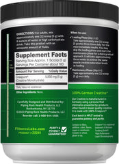Fitness Labs creatine monohydrate powder scoop ready for a 5g serving.