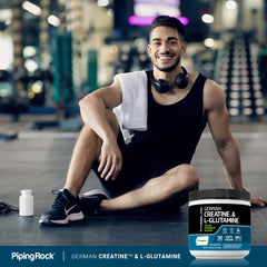 Fitness Labs pre-workout powder mix dissolving in water for quick, smooth blends.