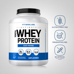 Fitness Labs whey protein shake in glass highlights creamy texture.