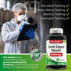 FITO MEDIC'S Green Lipped Mussel bottle on a kitchen shelf