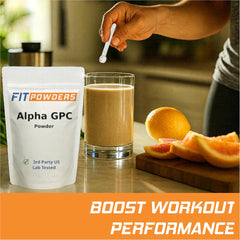 Alpha GPC dissolving in liquid shows quick mixability in routines