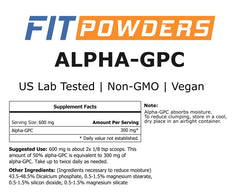 FitPowders Alpha GPC scoop demonstrates convenient dosing for consistency