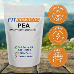 FitPowders Phenylethylamine powder with scoop for precise serving