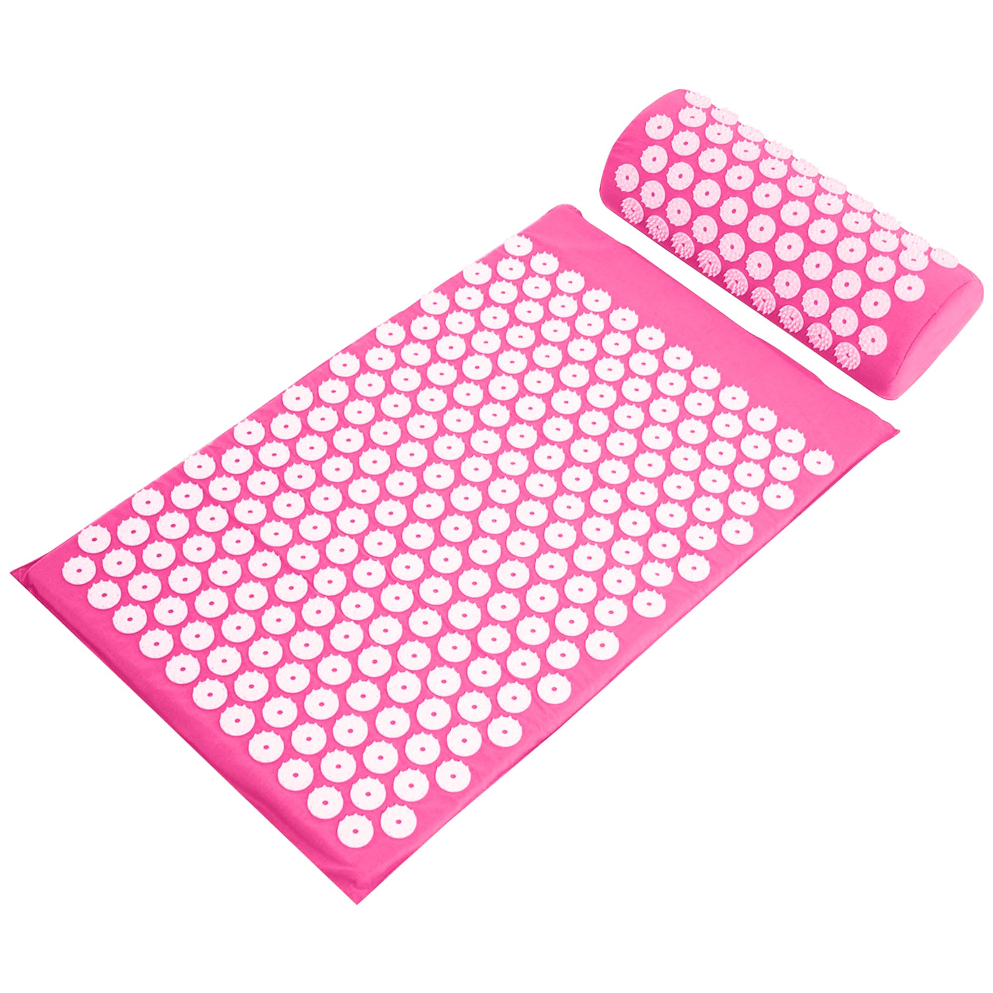 Fitvids acupressure mat back view showing potential relief for muscle tension