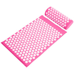 Fitvids acupressure mat back view showing potential relief for muscle tension