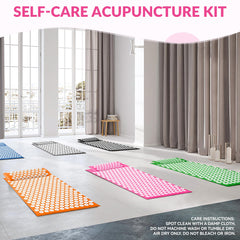 Fitvids back and neck massage on pink set for desk workers