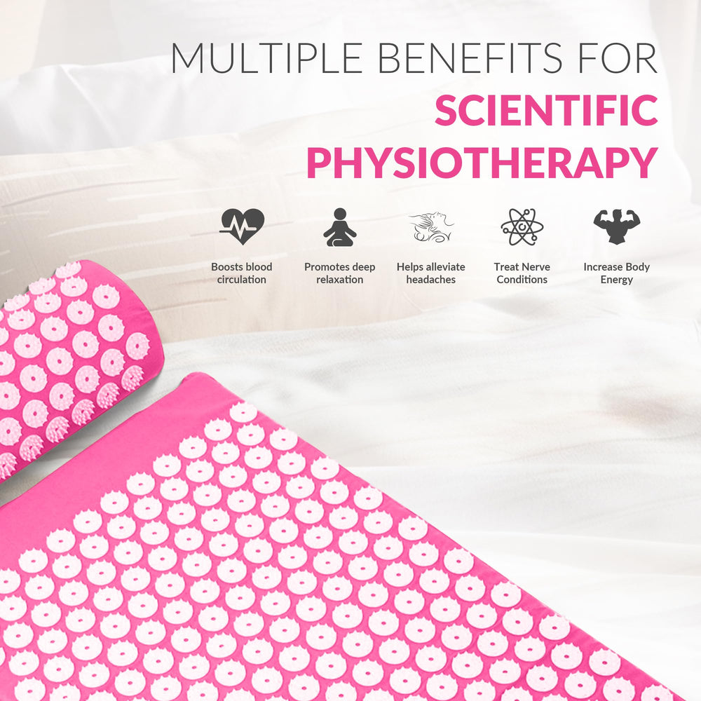 Fitvids acupressure mat spikes close-up illustrating distributed stimulation