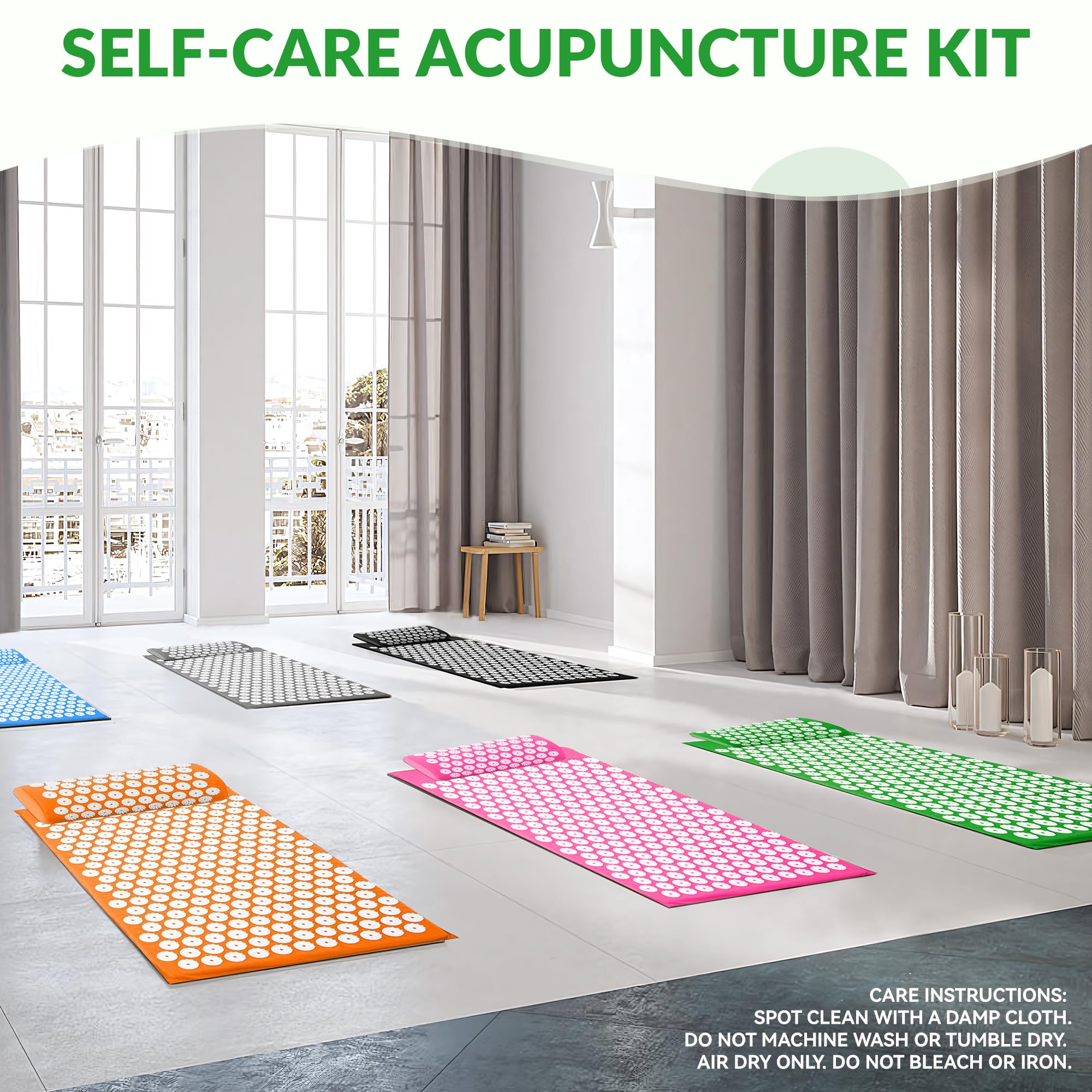 Fitvids green acupressure set showing color option for home use.