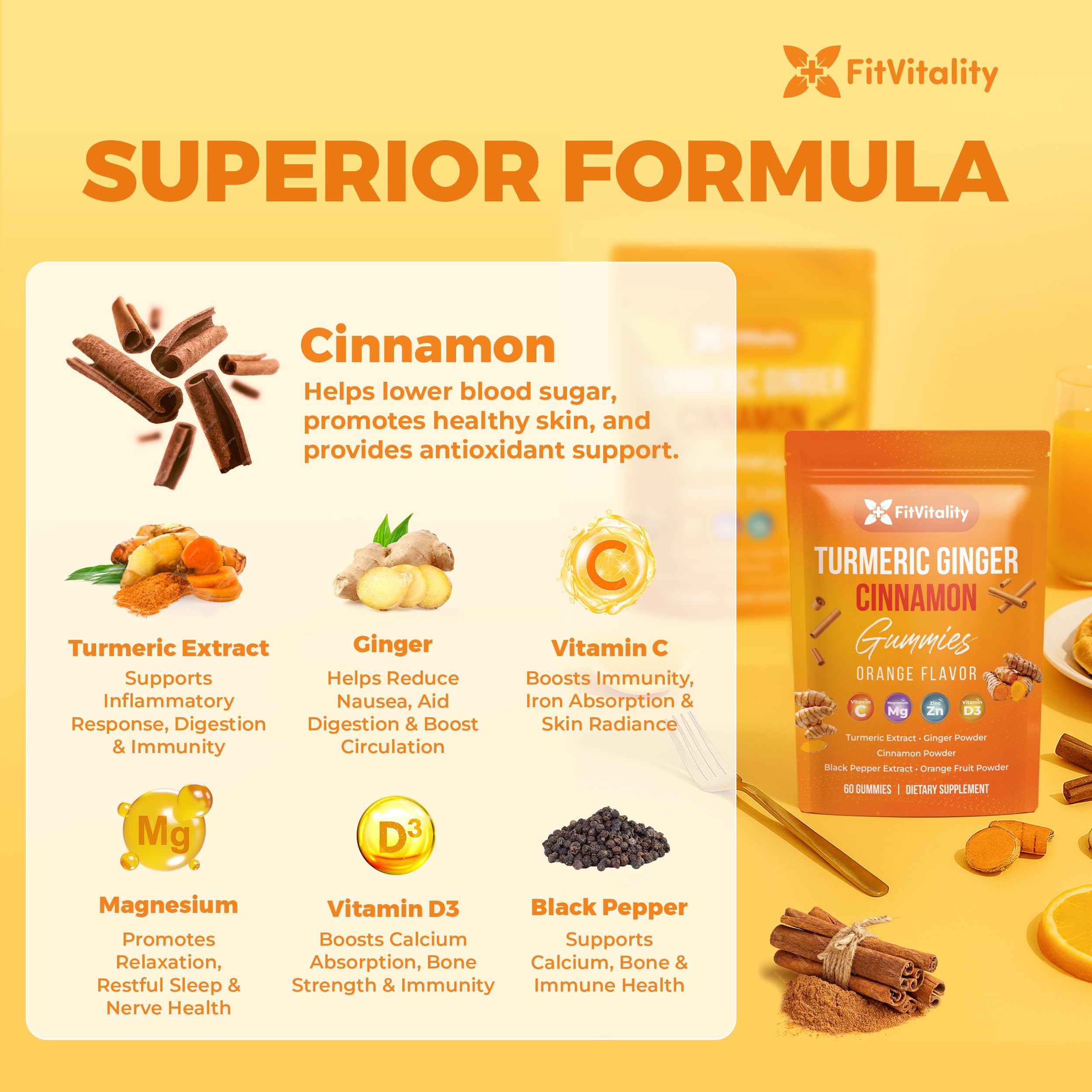 FitVitality gummies in hand suggest a convenient daily wellness bite.