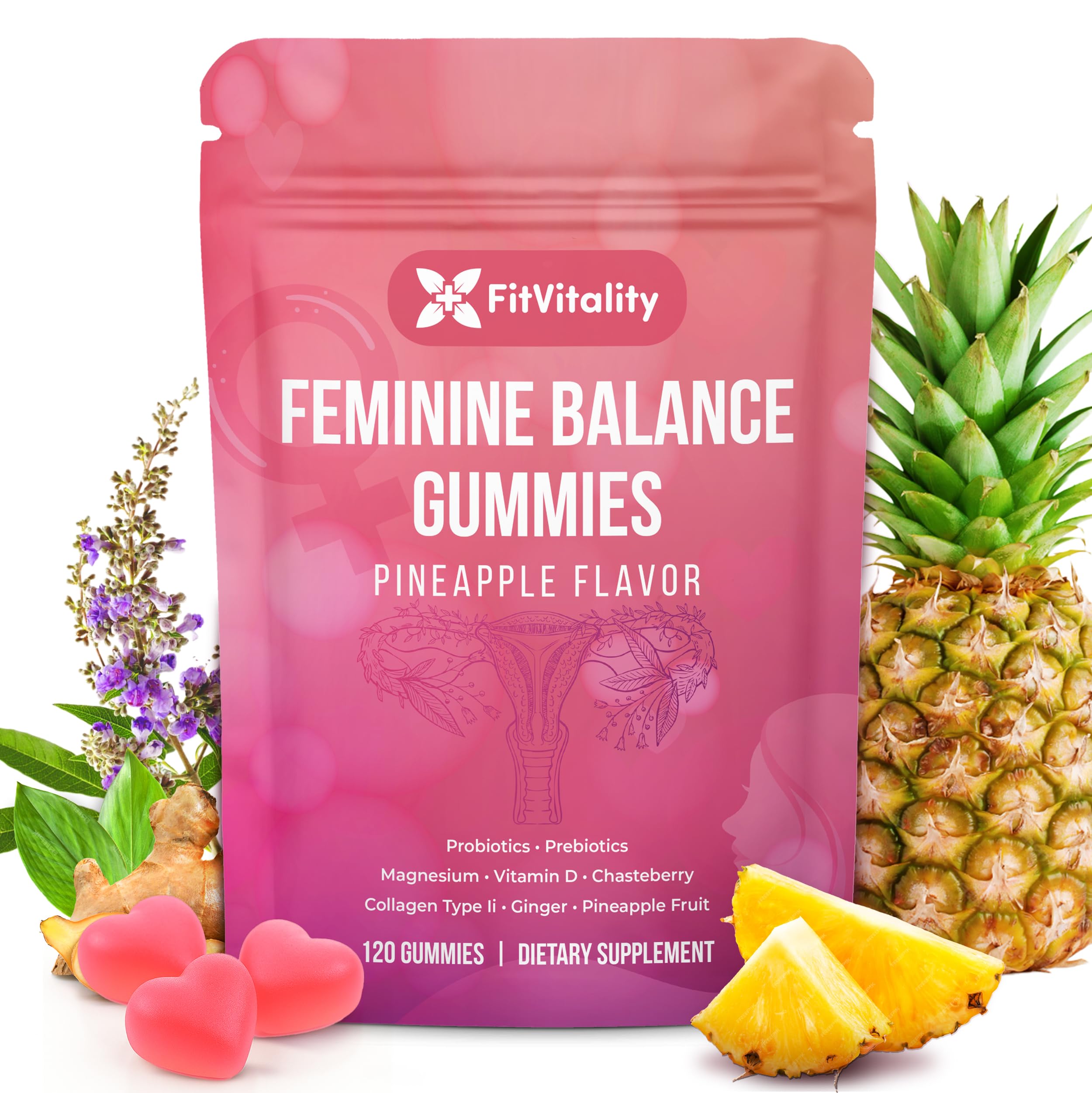 Two FitVitality gummies per serving support a simple daily routine.
