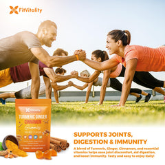 FitVitality tropical fruit gummies pack shot for everyday use.