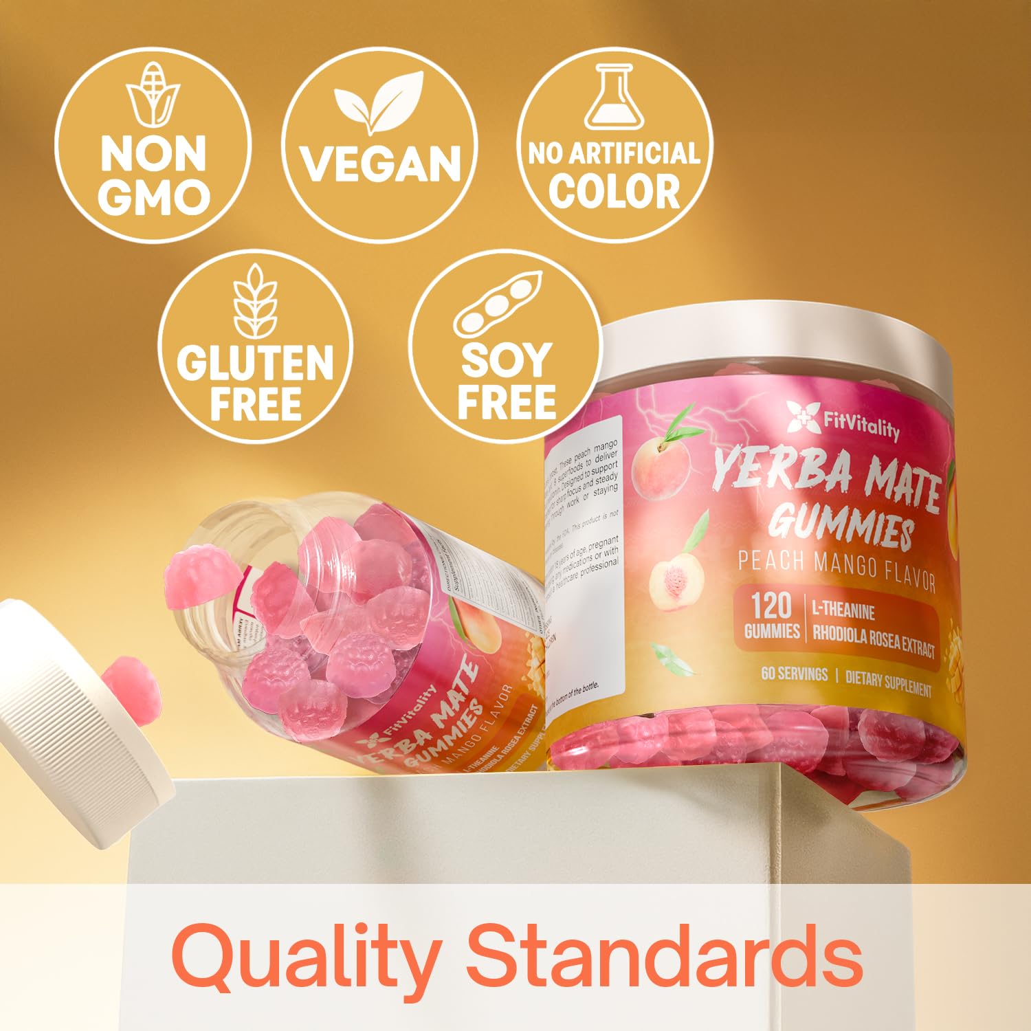 FitVitality vegan gluten-free badge communicates dietary accessibility