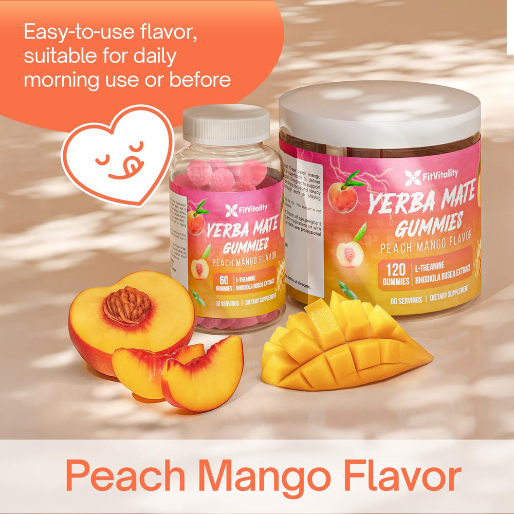 FitVitality Yerba Mate Gummies in hand suggests easy daily dose anywhere