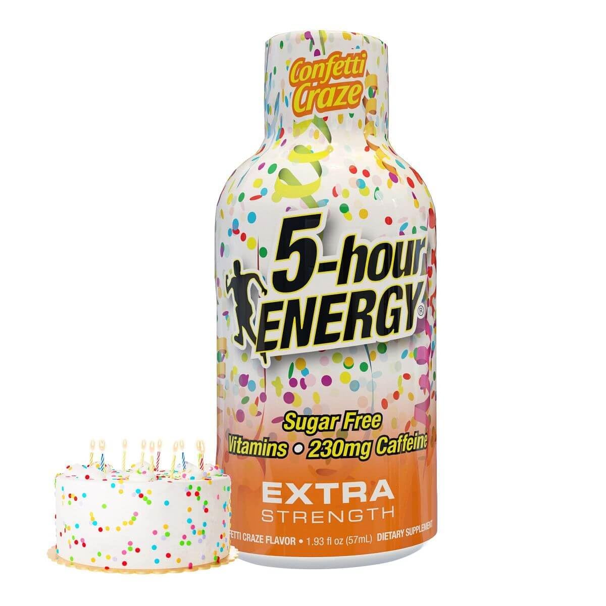 Five-hour ENERGY Birthday Cake Confetti Craze shot for quick alertness on the go.