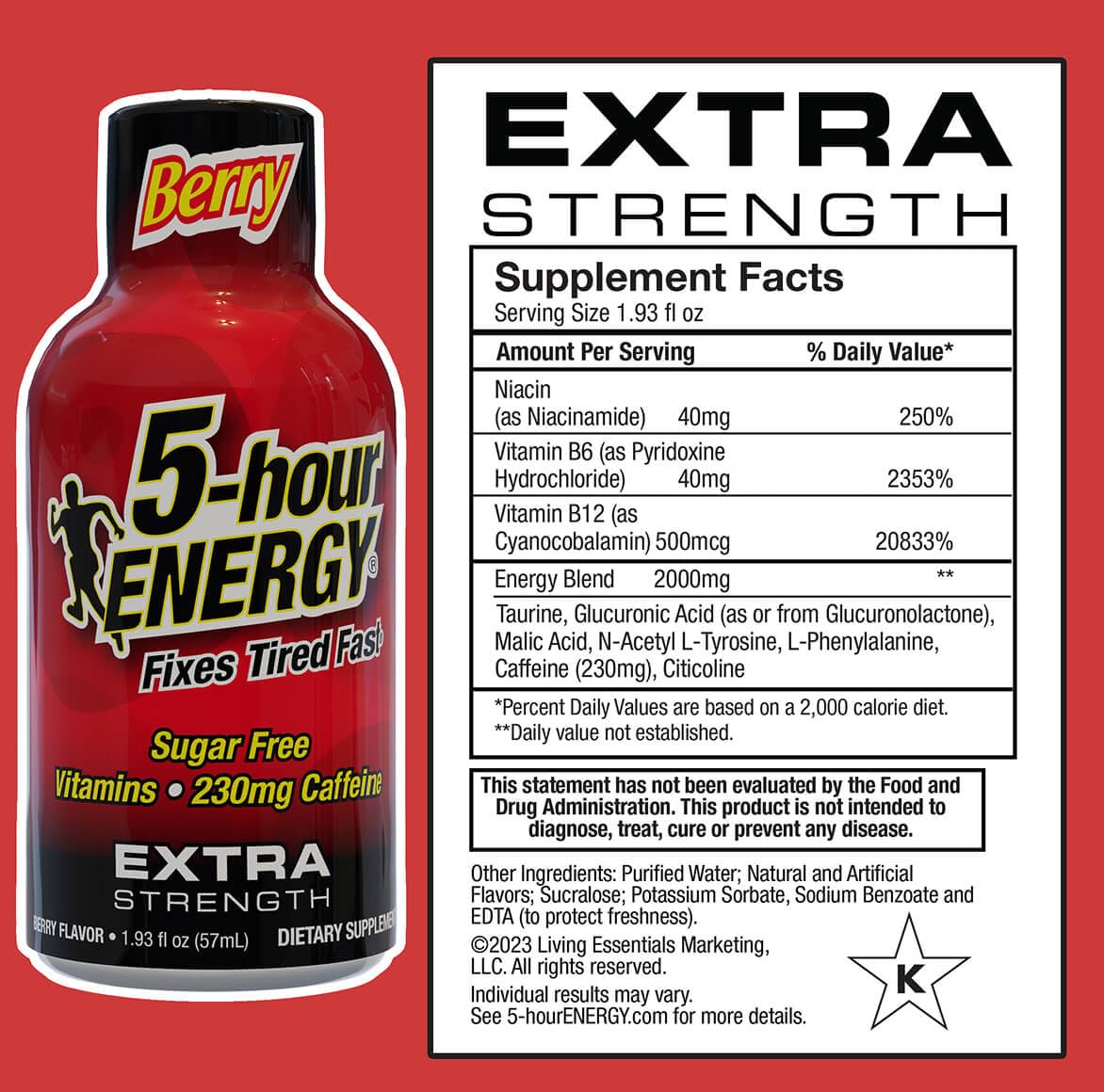 Packaging showcases compact on-the-go energy for busy days with five-hour ENERGY.