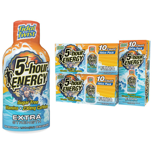 5-hour ENERGY Extra Strength bottle with Tidal Twist for quick focus