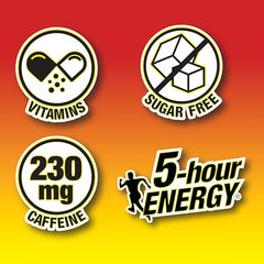 Morning routine setup featuring 5-hour ENERGY bottle for a quick energy lift