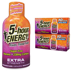Five-hour ENERGY Hawaiian Breeze energy shot bottle for fast, zero-calorie energy