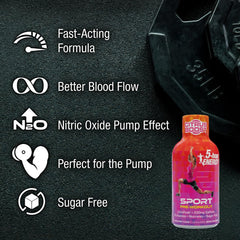 Five-Hour Energy extra strength sport shot Citrapeak label highlights zero sugar and keto-friendly energy.